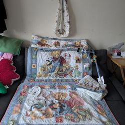 Vintage Teddy Bear Nursery Crib Set!