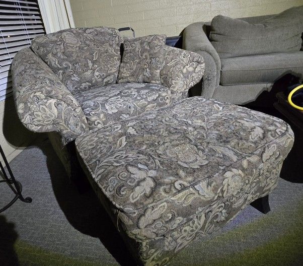 Over Sized Chair & Ottoman