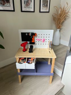 Toy Workbench with Play Tools Set