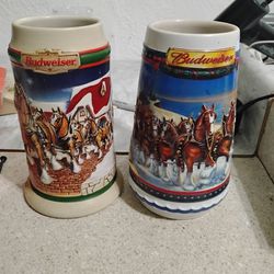Budweiser Holiday Stein Cups