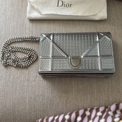 Dior Metallic Cannage Clutch 