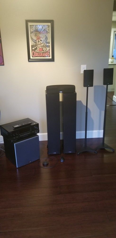 Surround Sound System, Sony 7.1 Receiver, Polk Speakers/Subwoofer