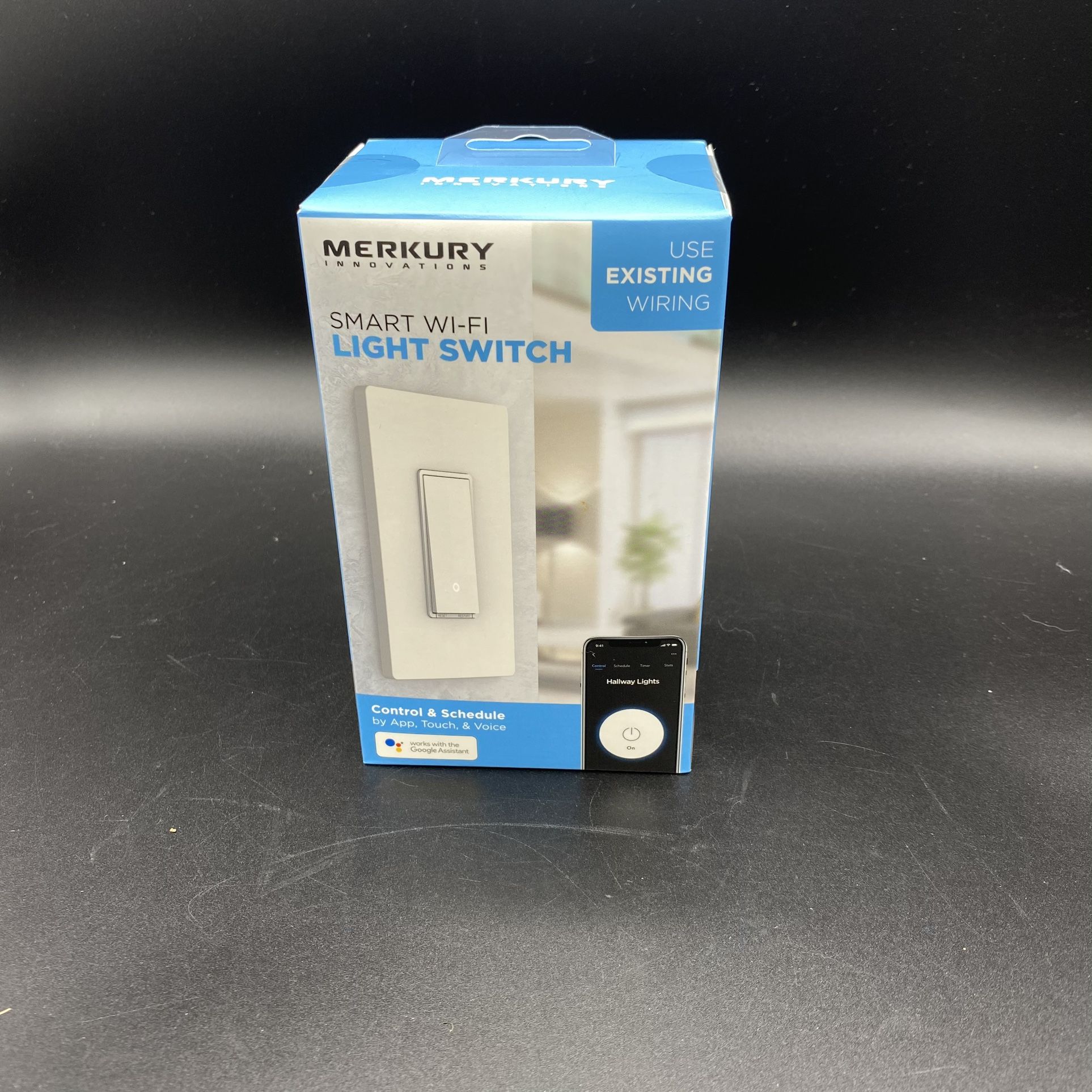 Merkury Innovations Smart Wi-Fi Light Switch, Voice Control, App & Touch