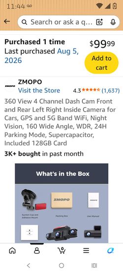 Front and Rear dash camera