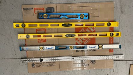 Empire ,Stanley, Swanson ,Lot of 5 Spirit Levels and Ruler