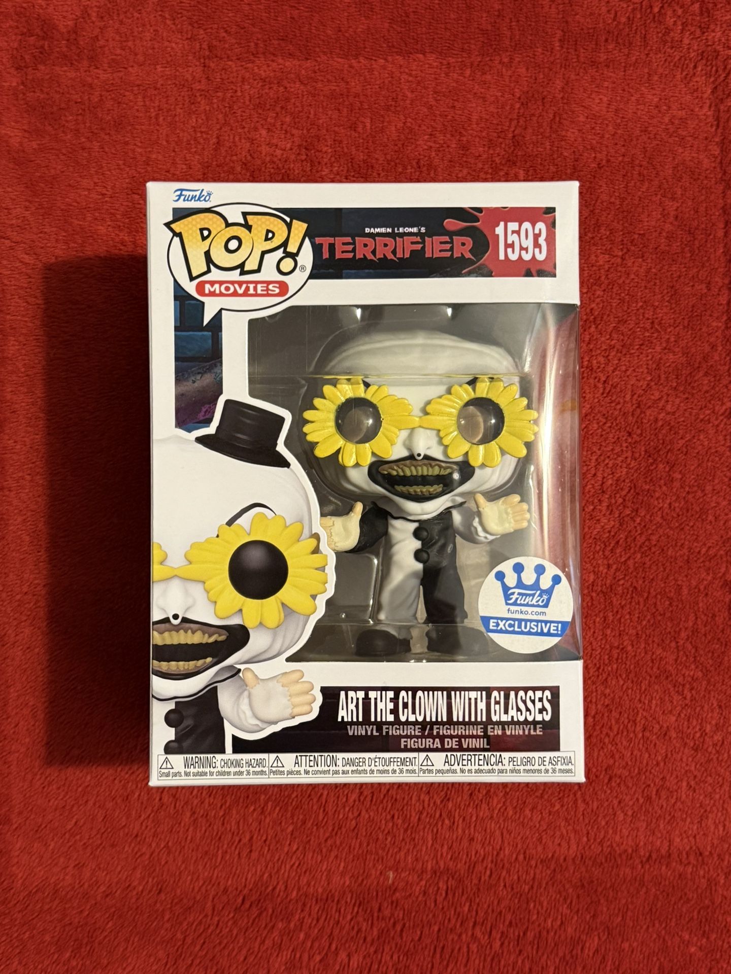 Funko Pop Terrifier Art the Clown With Glasses #1593 COMMON (1)