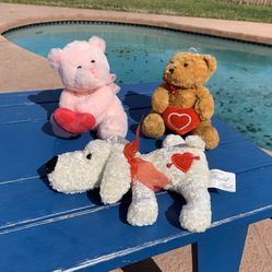 3 Brand new Valentine’s Day stuffed animals