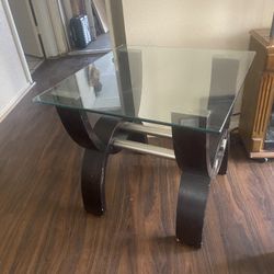 Glass End Table