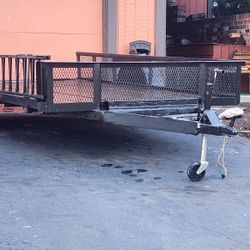 12ft X 6ft Utility Trailer With A Fold Out Side Ramp