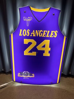 KOBE BRAIN Jersey led display light up sign wall hanging man cave los angeles lakers hat flag shoes modelo corona budweiser miller coors