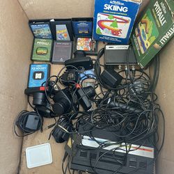 Old Vintage Atari 2600 Console ,Games , And Controllers  “”AS iS “” Untested