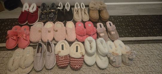 Slippers size 5 1/2 and 6. New and like New. $5 a pair.