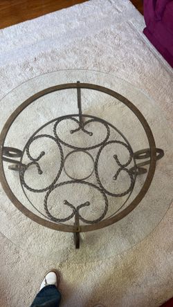 Glass coffee table