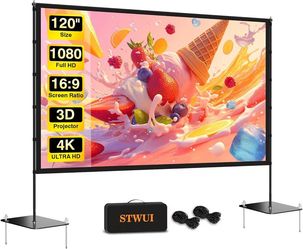 Outdoor-Projector-Screen-with-Stand - 120 inch  -NEW (2551/18)