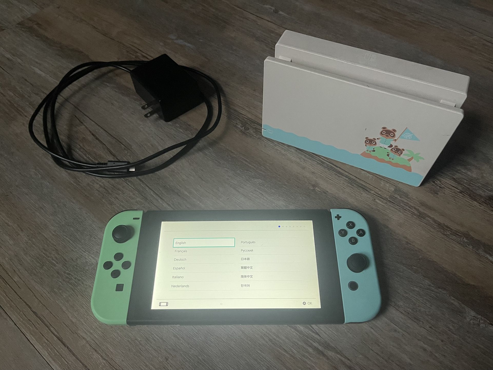 Nintendo Switch Animal Crossing Edition w/ dock & charger