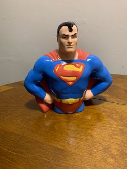 Superman Bust Coin Bank Figurine