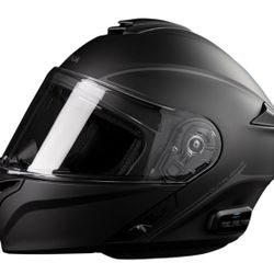 Sena Outrush R Helmet Size Large Flip Up Bluetooth Matte Black Unisex Biker Modular Helmet Brand New