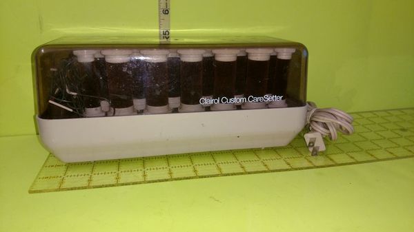 Vintage Clairol Custom Care Setter 24 Rollers Curlers And Clips Open In The Continue To Mobile Website