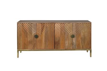 Asher Brown 4 Door Accent Cabinet