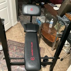 Weight bench and extra weights