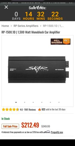 Skar Audio RP-1500D.1 Amp