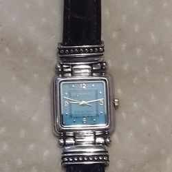 Western Style Sterling Silver & Turquoise Watch 