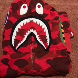 BAPE BATHING APE CAMO SHARK HOODIE 