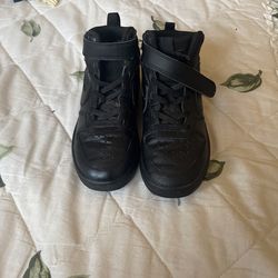 Nike Court Borough Mid 2 PS Trainers Child Black High Top Trainers Shoes 