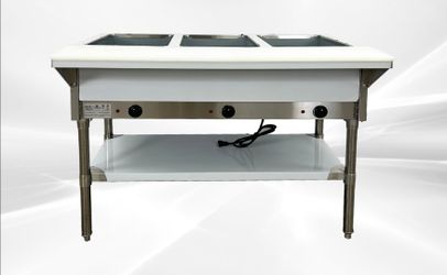 ETL 3 plate warmer and dry steam table 120v NH-3-120