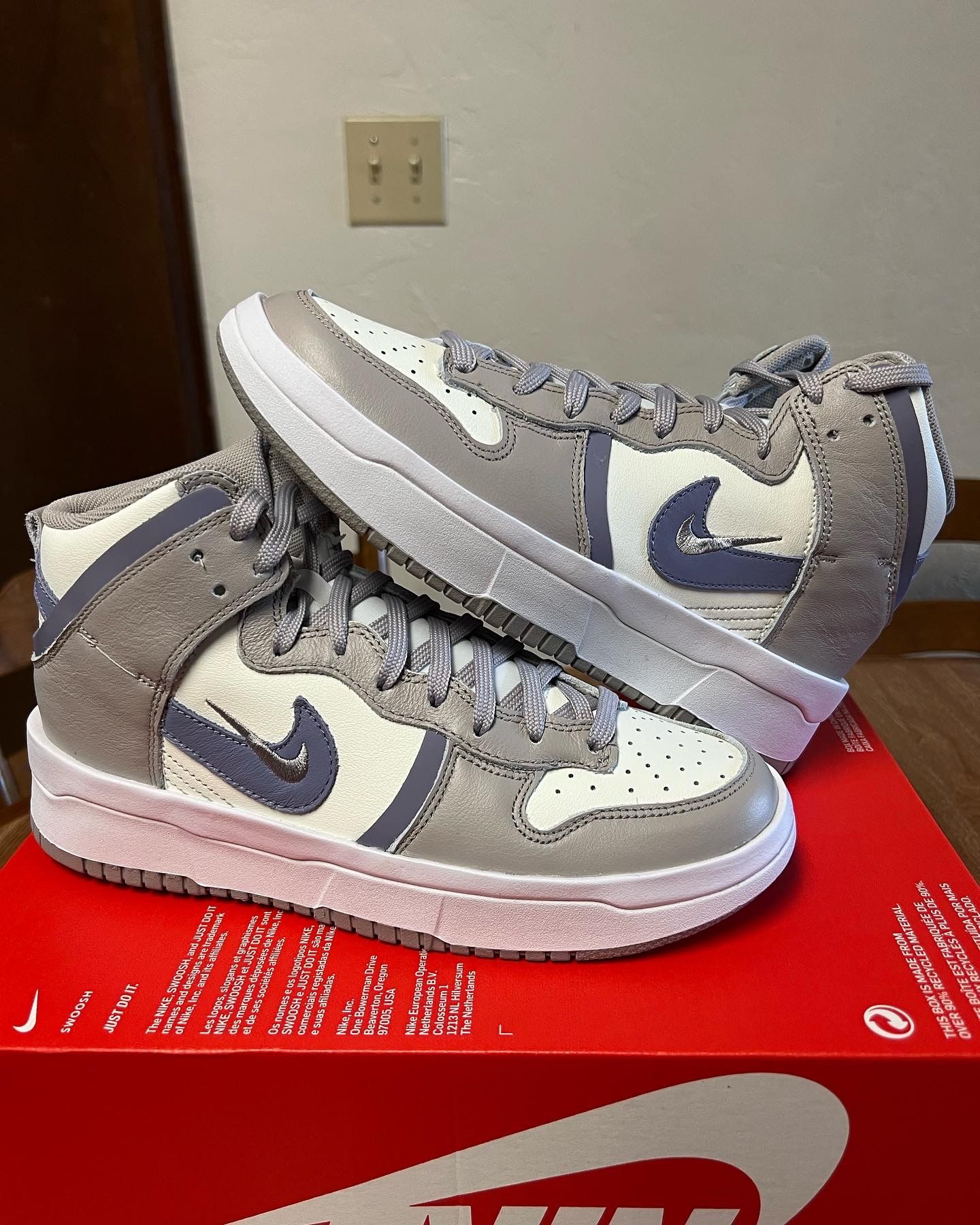 WMNS Nike Dunk High Up Iron Purple Sail College Grey Womens Size 8 DH3718-101 Brand New