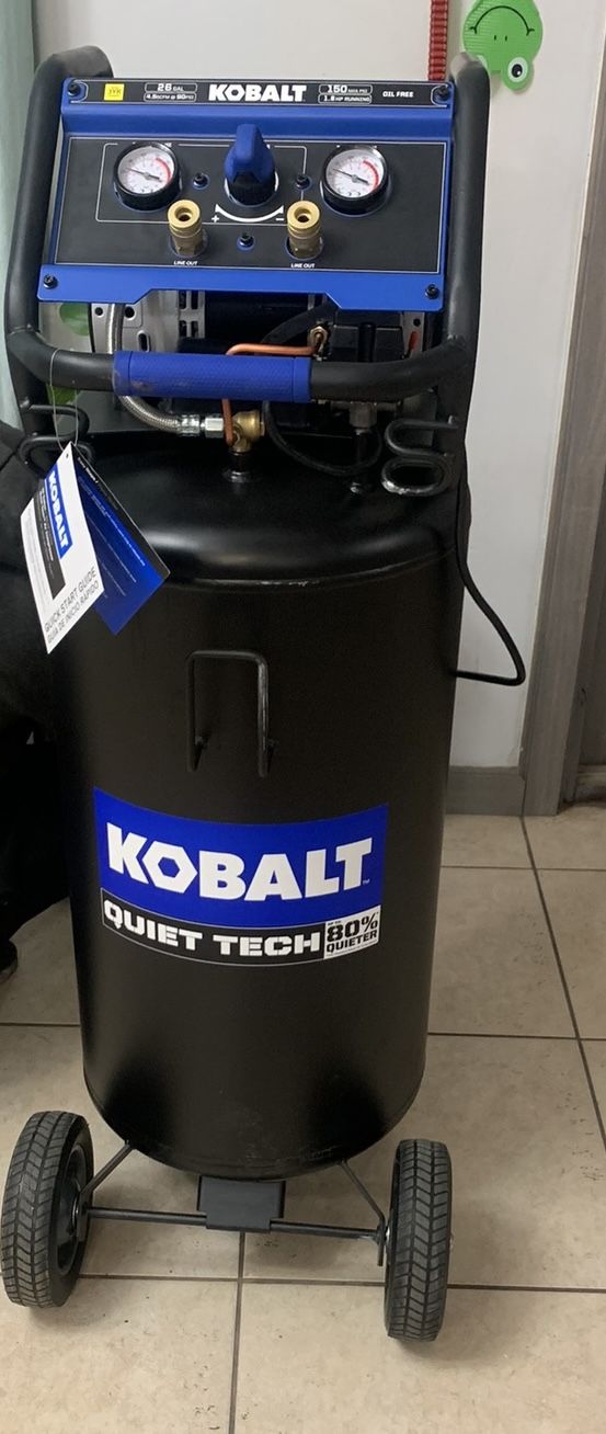 Kobalt Quiet Tech 26Gallon Portable Corded Electric Vertical Air