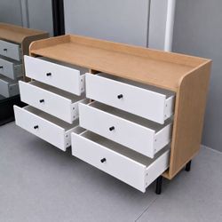 New In Box 6 Drawer 2 Tone White Dresser Modern Contemporary Style Furniture Organizer Cabinet Heavy Duty Assembly Required 