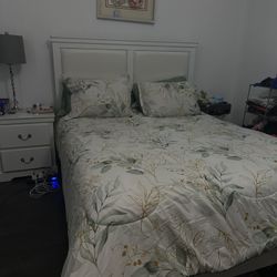 White Queen Size Bed-frame 