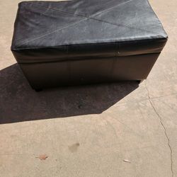 Brown storage ottoman bench