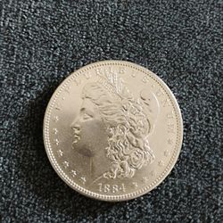1884 S Morgan Dollar UNC In Grade White Coin Full Mint Luster Beautiful Coin