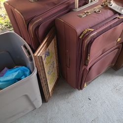 Two Boots Suitcases Has A Small Cut On The Back But Doesn't Interfere With The Suitcase Asking 25 For Botht