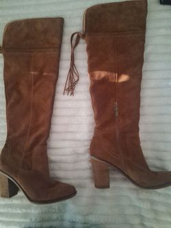 Size ten franco sarto suede boot