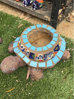 Concrete Turtle Planter