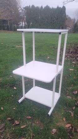 White Two Teir Work Table
