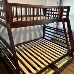 Wow!! 🔥 HOT DEAL ALERT! 🔥 Wood Bunk Bed With Draws $398 