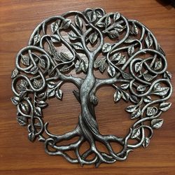 Tree of Life Wall Plaque 11 5/8 Inches Decorative Celtic Garden Art Sculpture...