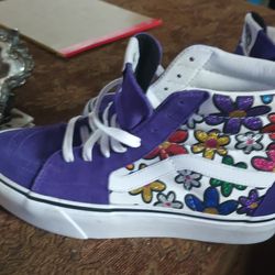 Vans Sk8-Hi Platform 2.0  8.5 M/ 10W (Glitter Daisies/Rainbow)