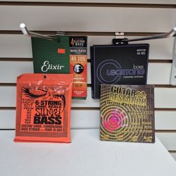 4 And 5 String Bass Guitar Strings Elixir Ernie Ball Cleartone