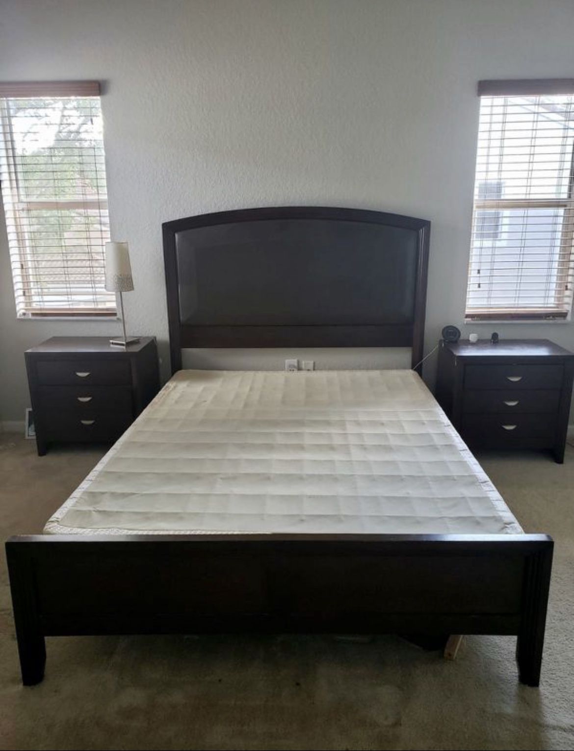 Queen bed frame and tall dresser drawer