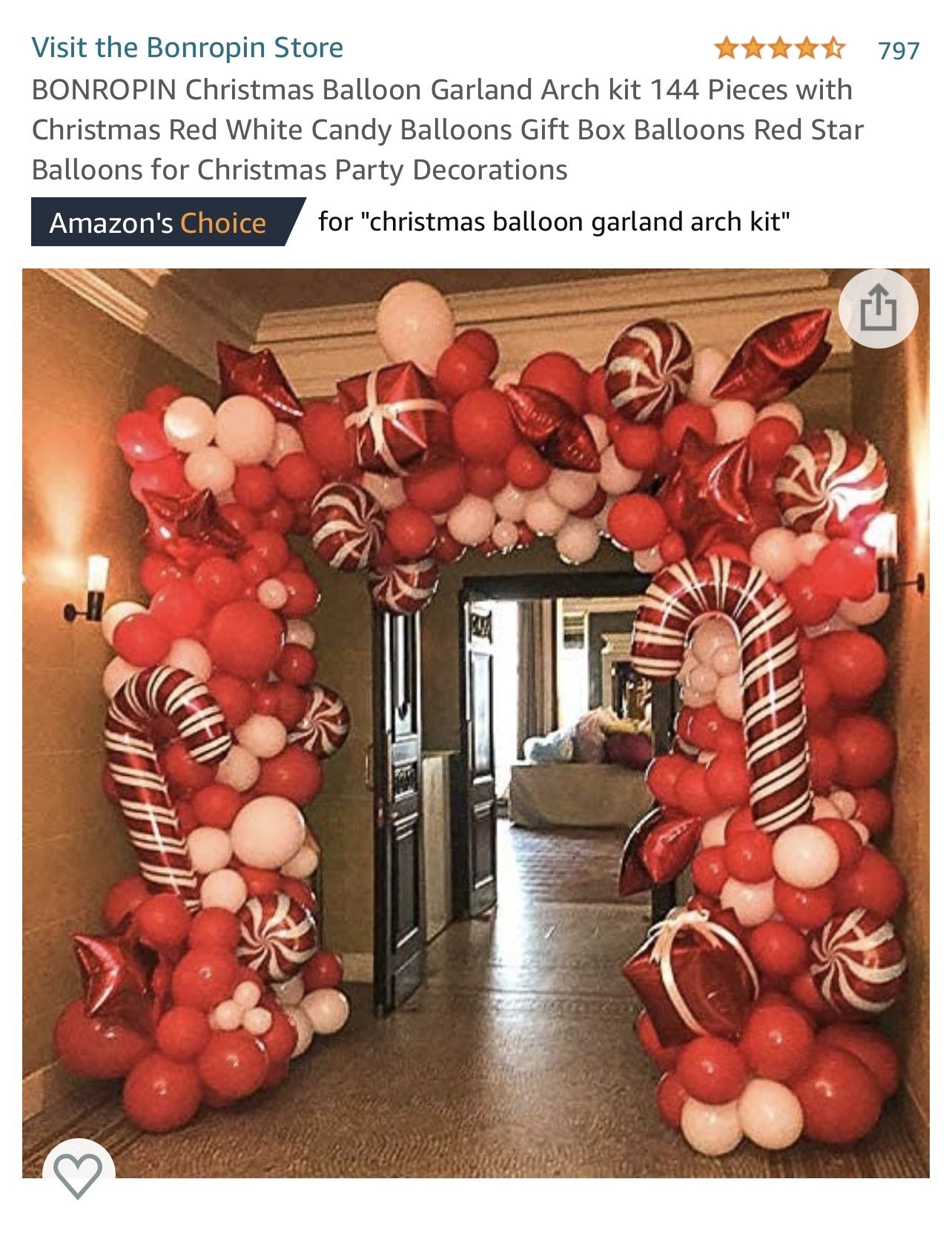 Christmas Ballon Garland Arch Kit Party Decorations