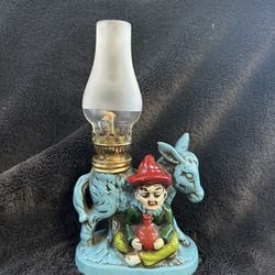 MCM Vintage Porcelain Mini Oil Lantern Moonshiner