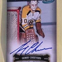 Gerry Cheevers Bruins Autographed Signed Card