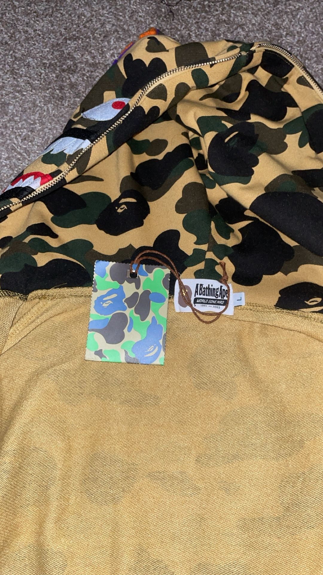 Yellow Bape Hoodie