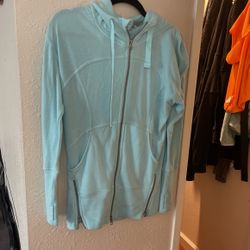 Zella Brand Teal Hoodie Long Size Small