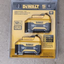 DeWalt 12v 5.0ah Double Pack  Batteries 